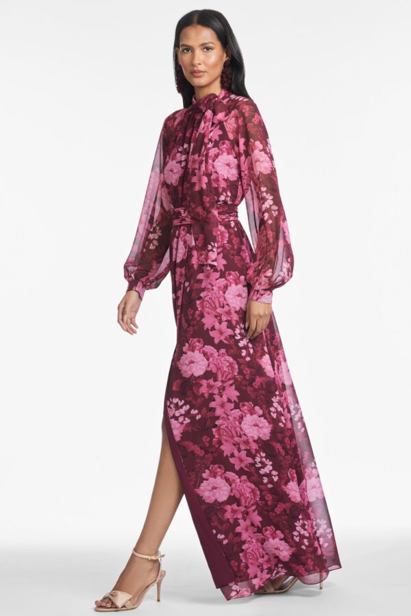 Vera gown Raspberry Floribunda - Image 2